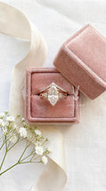 3 Carat Marquise Lab Grown Diamond Bridal Set - 14k Rose Gold Infinity Chevron Wedding Ring