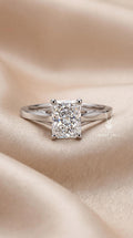 Radiant Cut Lab Grown Diamond Engagement Ring – Platinum Split Shank