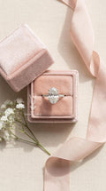 5 Carat Oval Lab Grown Diamond Engagement Ring – 14k Gold Pavé Hidden Halo