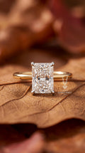 2ct Radiant Cut Lab Diamond Engagement Ring – 14k White Gold Vintage Cluster