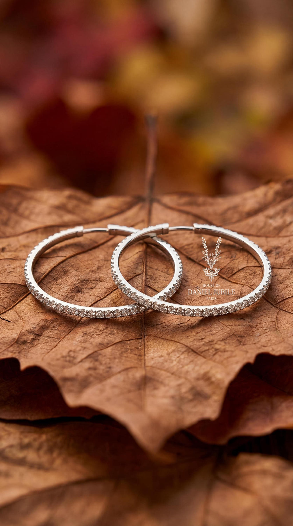 The Selene Orbit – 3.00ctw Inside-Out Lab Diamond Large Hoop Earrings in 14k Gold, Luxury Anniversary Gift, Wedding/Valentines Gift for Her