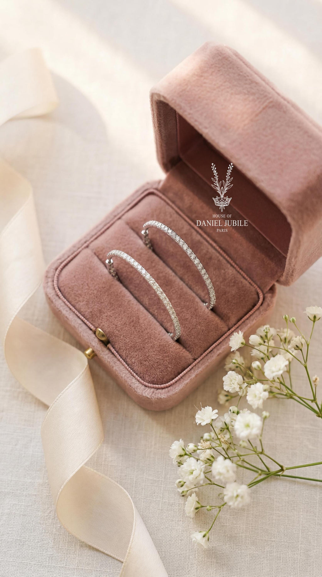 The Selene Orbit – 3.00ctw Inside-Out Lab Diamond Large Hoop Earrings in 14k Gold, Luxury Anniversary Gift, Wedding/Valentines Gift for Her