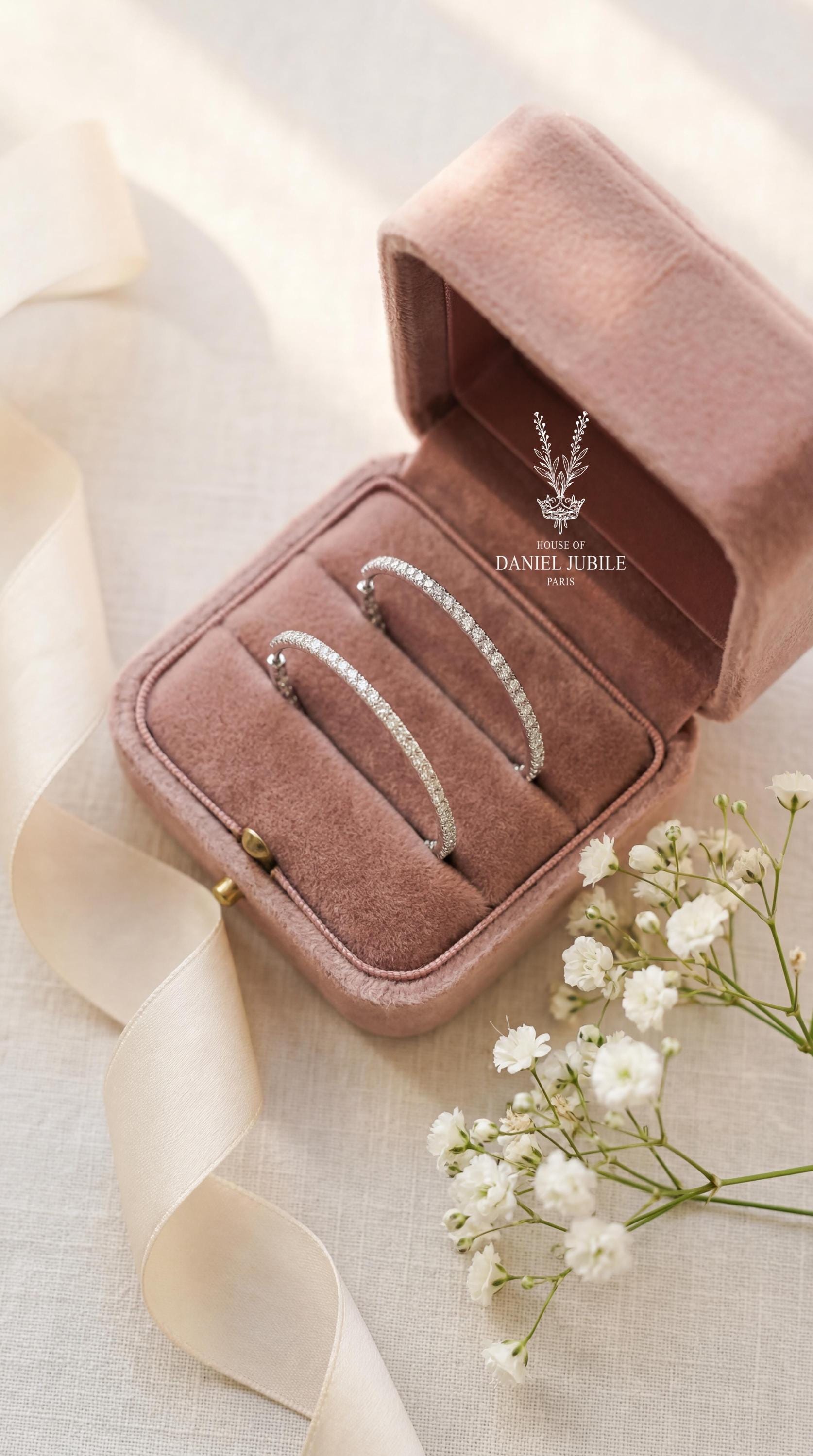 The Selene Orbit – 3.00ctw Inside-Out Lab Diamond Large Hoop Earrings in 14k Gold, Luxury Anniversary Gift, Wedding/Valentines Gift for Her