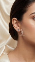 Asscher Cut Lab Diamond Stud Earrings – Art Deco Gold Solitaire