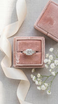 3Carat Cushion Cut Lab Diamond Engagement Ring – Three Stone 14k Gold