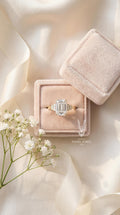 5Carat Art Deco Emerald Cut Lab Diamond Engagement Ring, Stepped Baguette, 14k Gold