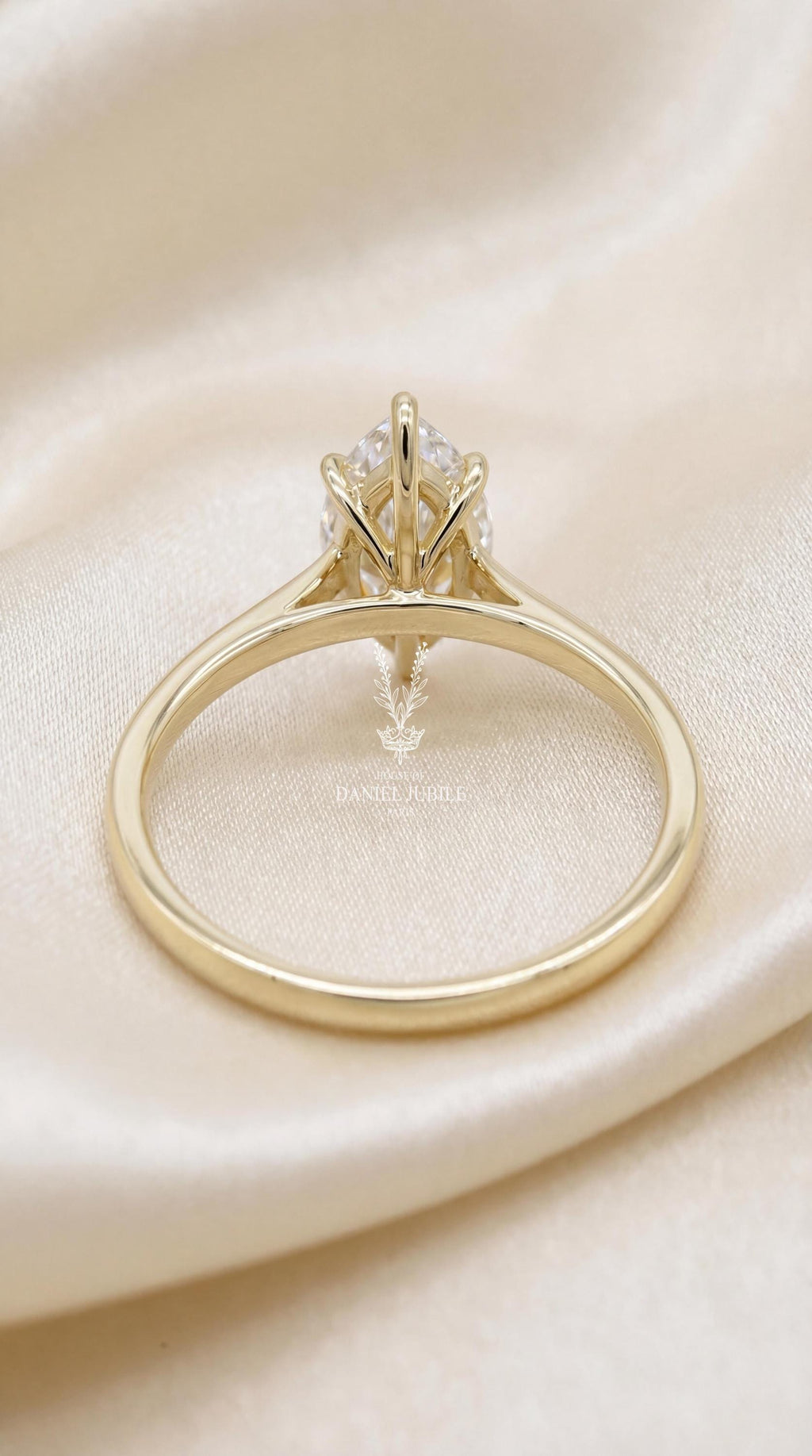 2ct Lab Grown Diamond Engagement Ring, 14k Gold Marquise Solitaire