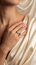 4ct Oval Lab Engagement Diamond Ring, 14k Gold Bezel Solitaire