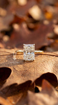 3ct Radiant Cut Lab Engagement Diamond Ring, 14k Gold